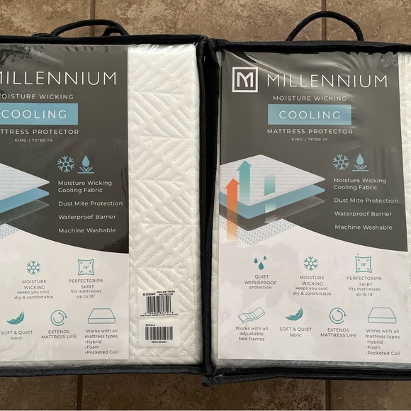Millennium Cooling Mattress Protector - White